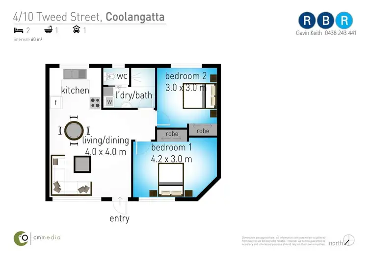 Floorplan of Homely unit listing, 4/10 Tweed Street, Coolangatta QLD 4225