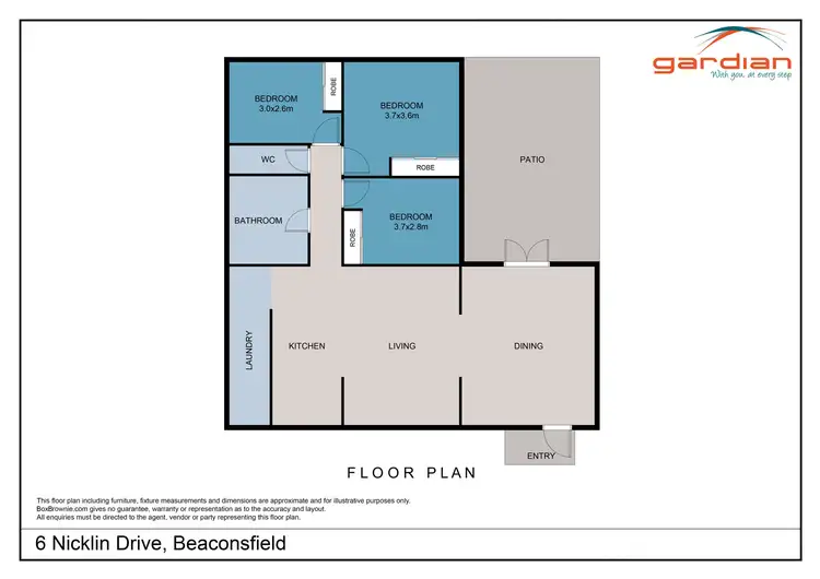 Floorplan of Homely house listing, 6 Nicklin Drive, Beaconsfield QLD 4740