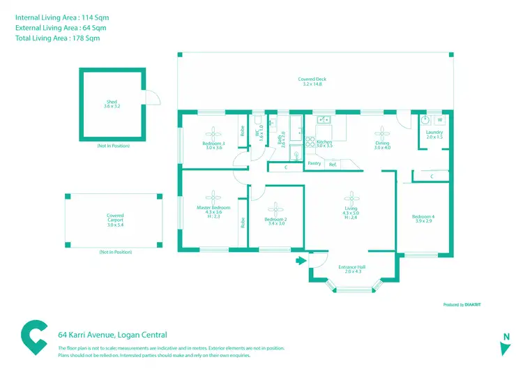 Floorplan of Homely house listing, 64 Karri Avenue, Logan Central QLD 4114