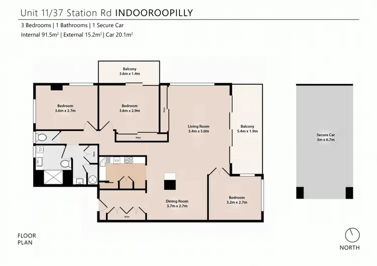 Floorplan of Homely unit listing, 11/37 Station Road, Indooroopilly QLD 4068