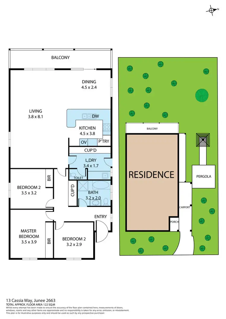 Floorplan of Homely house listing, 13 Cassia Way, Junee NSW 2663