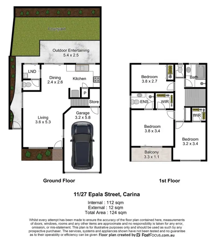 Floorplan of Homely house listing, 11/27 Epala Street, Carina QLD 4152