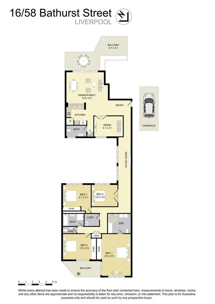 Floorplan of Homely unit listing, 16 58 Bathurst Street, Liverpool NSW 2170
