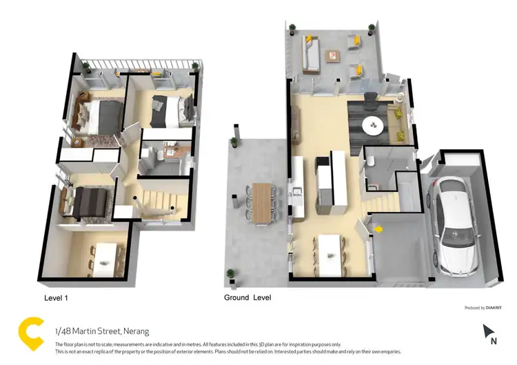 Floorplan of Homely townhouse listing, 1/48 Martin Street, Nerang QLD 4211