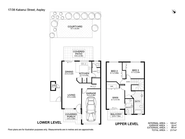 Floorplan of Homely townhouse listing, 17/38 Kakauni St, Aspley QLD 4034
