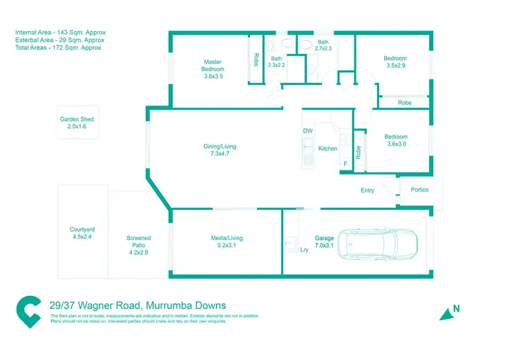 Floorplan of Homely townhouse listing, 29/37 Wagner Road, Murrumba Downs QLD 4503