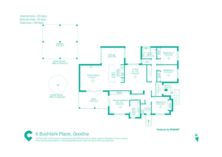 Floorplan of Homely house listing, 6 Bushlark Place, Goodna QLD 4300