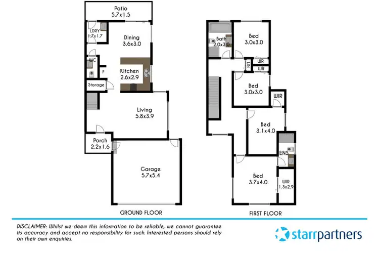 Floorplan of Homely townhouse listing, 3/14 O'Brien Street, Mount Druitt NSW 2770
