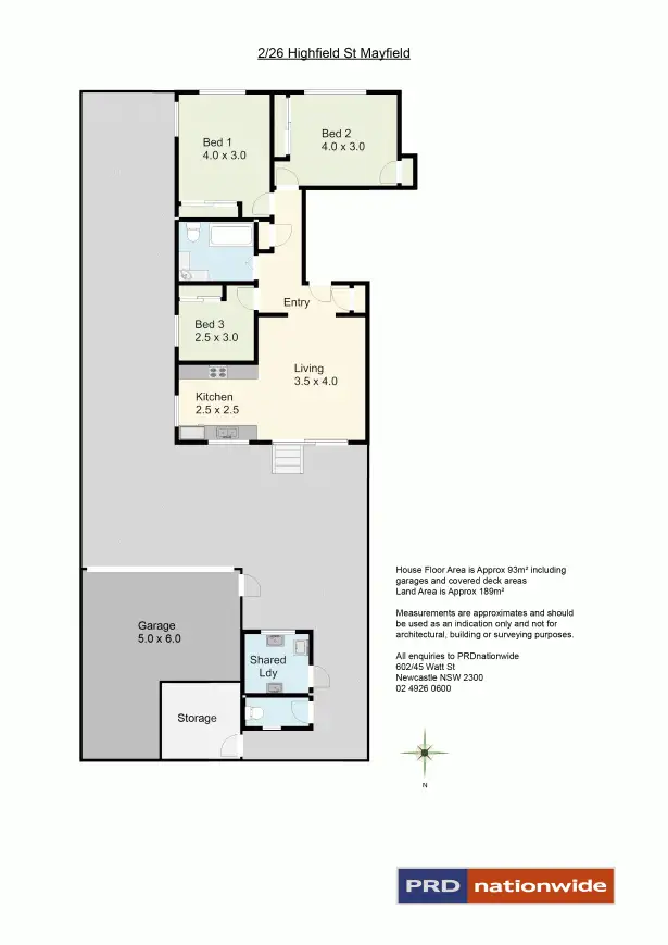 Floorplan of Homely unit listing, 2/26 Highfield Street, Mayfield NSW 2304