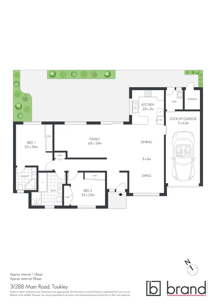 Floorplan of Homely unit listing, 3/288 Main Road, Toukley NSW 2263