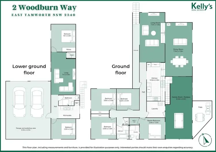 Floorplan of Homely house listing, 2 Woodburn Way, East Tamworth NSW 2340