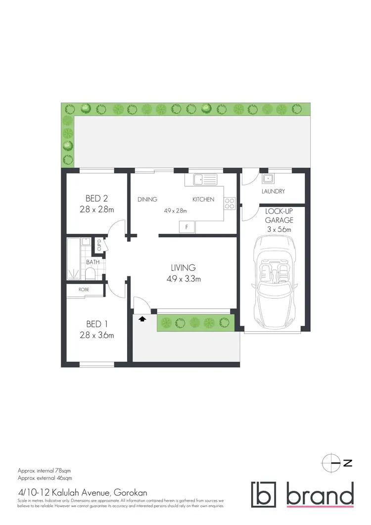 Floorplan of Homely unit listing, 4/10-12 Kalulah Avenue, Gorokan NSW 2263