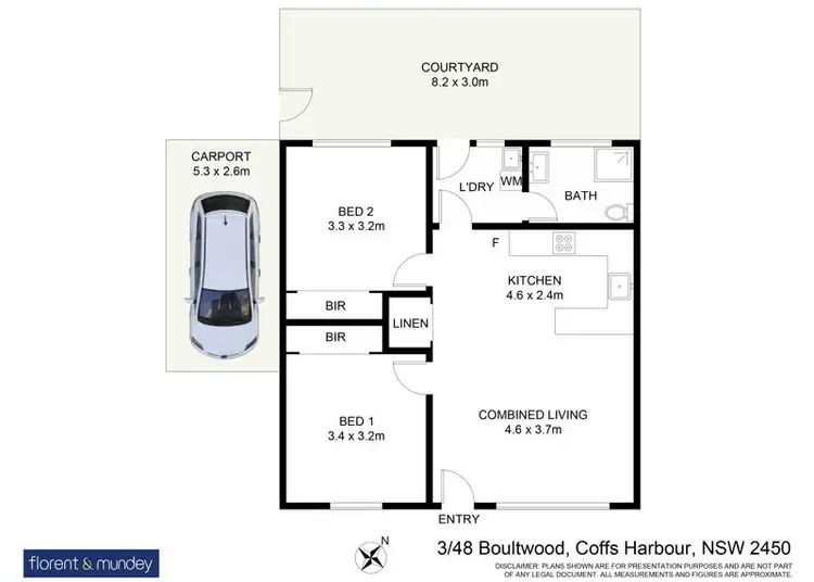 Floorplan of Homely unit listing, 3/48 Boultwood St, Coffs Harbour NSW 2450