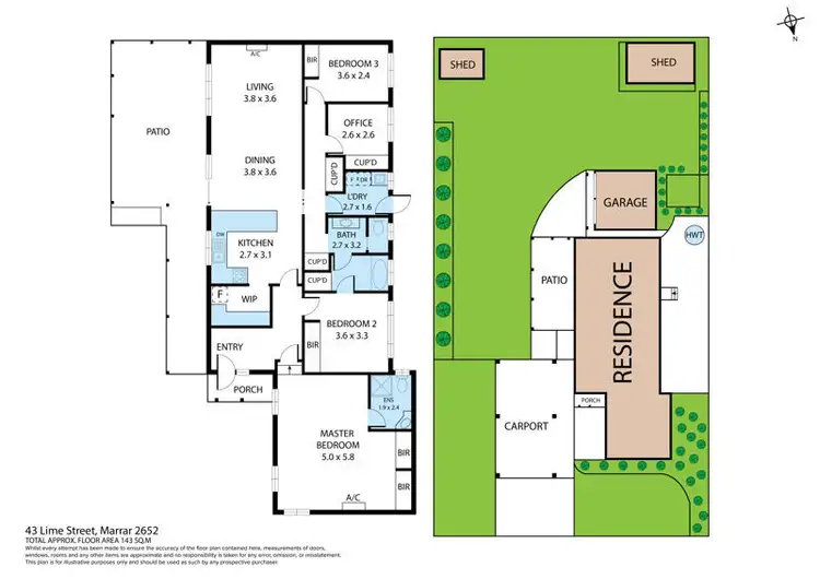 Floorplan of Homely house listing, 43 Lime St, Marrar NSW 2652