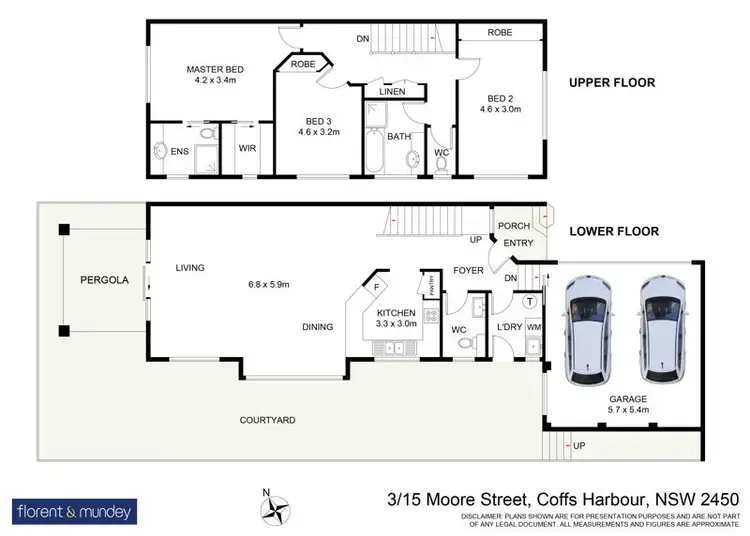 Floorplan of Homely townhouse listing, 3/15 Moore Street, Coffs Harbour NSW 2450