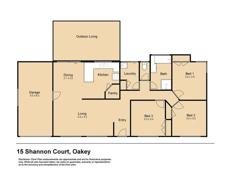 Floorplan of Homely house listing, 15 Shannon Court, Oakey QLD 4401