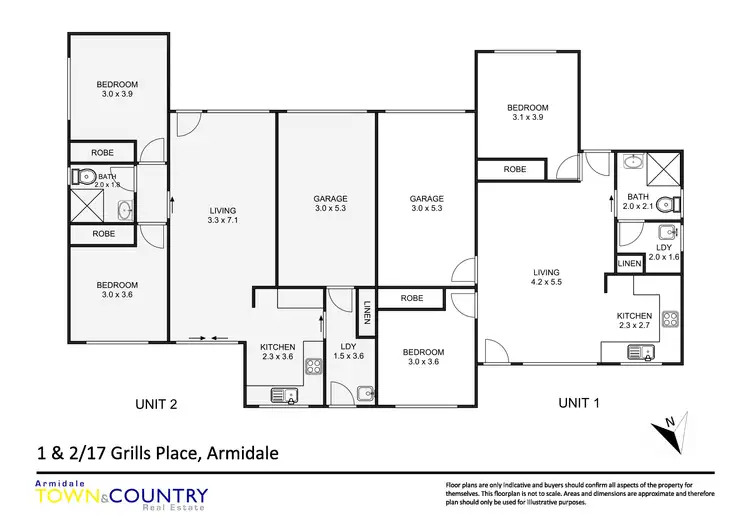 Floorplan of Homely semi-detached listing, 17 Grills Place, Armidale NSW 2350