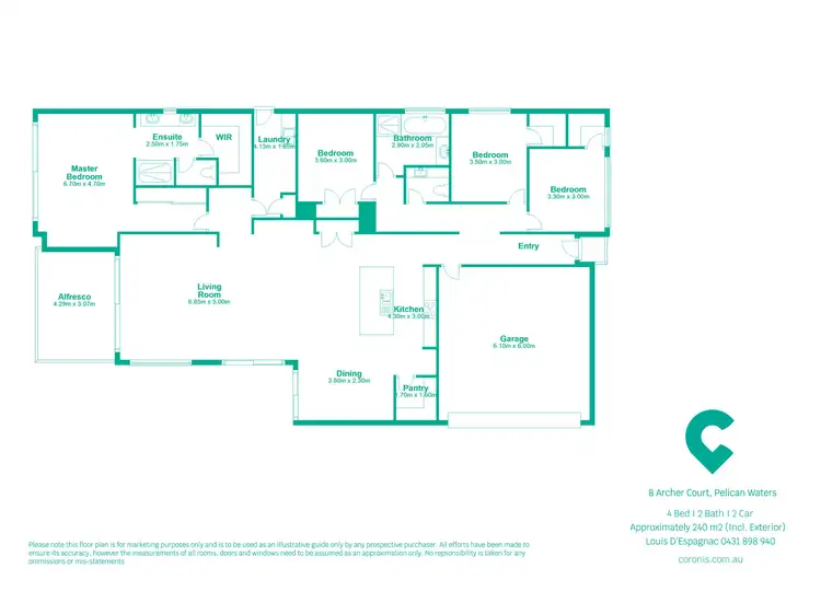 Floorplan of Homely house listing, 8 Archer Court, Pelican Waters QLD 4551