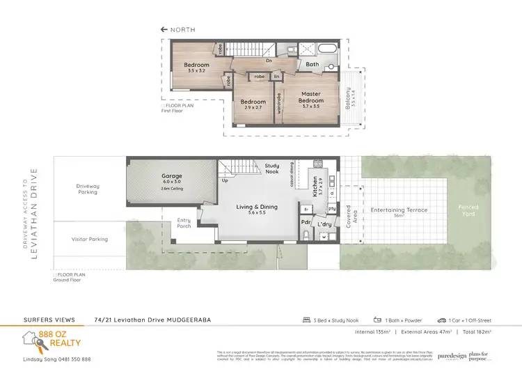 Floorplan of Homely townhouse listing, 74/21 Leviathan Drive, Mudgeeraba QLD 4213