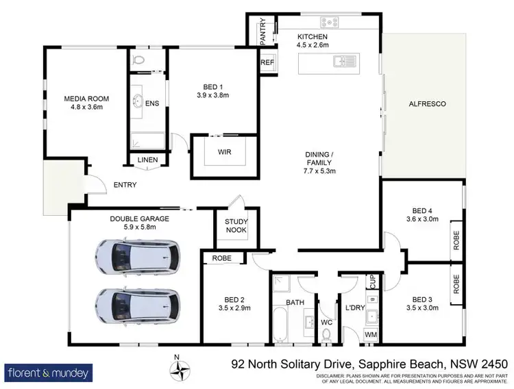 Floorplan of Homely house listing, 92 North Solitary Dr, Sapphire Beach NSW 2450