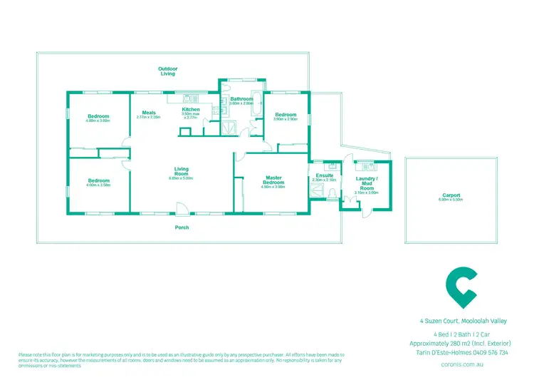 Floorplan of Homely house listing, 4 Suzen Court, Mooloolah Valley QLD 4553
