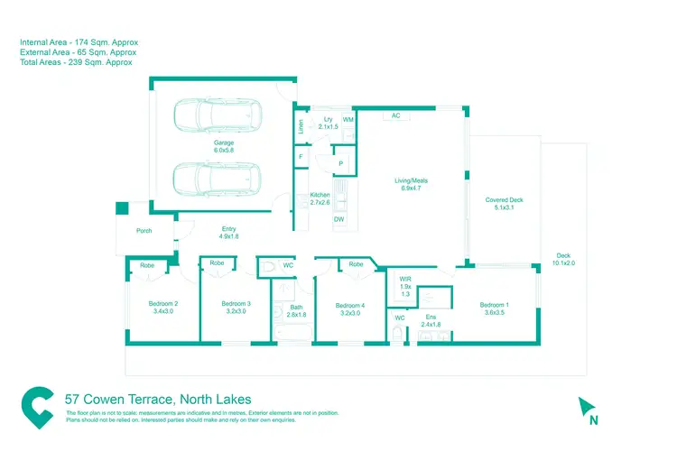 Floorplan of Homely house listing, 57 Cowen Terrace, North Lakes QLD 4509