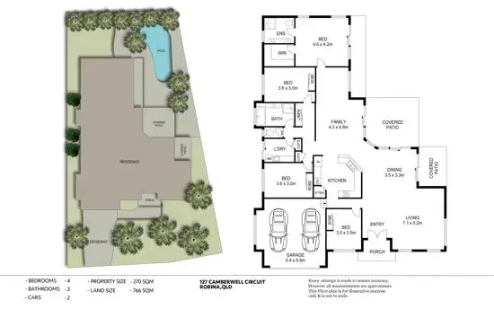 Floorplan of Homely house listing, 127 Camberwell Circuit, Robina QLD 4226