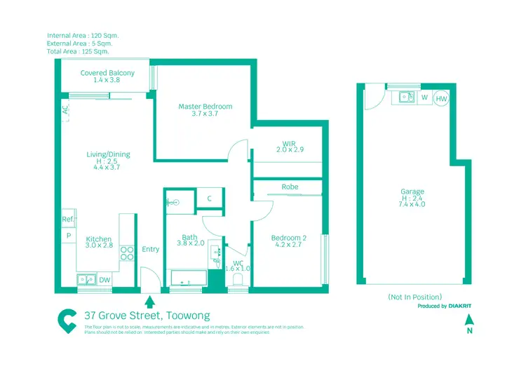 Floorplan of Homely unit listing, 2/37 Grove Street, Toowong QLD 4066