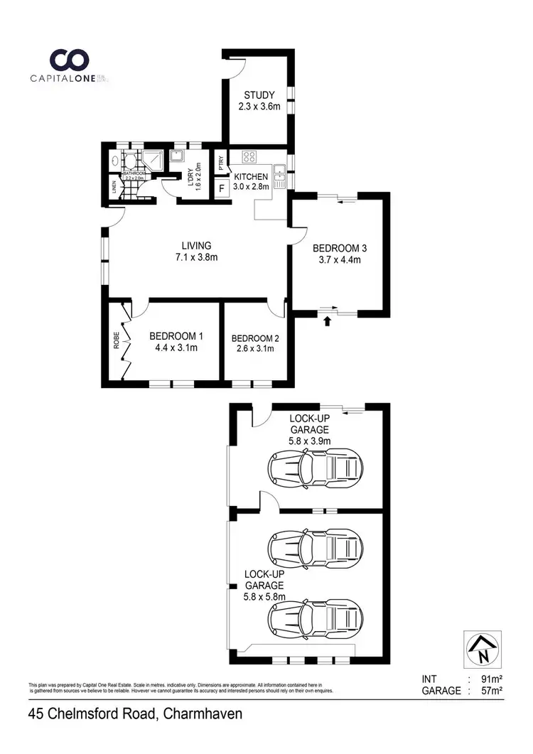 Floorplan of Homely house listing, 45 Chelmsford Road, Charmhaven NSW 2263
