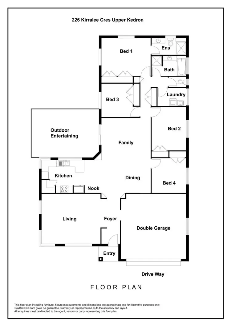 Floorplan of Homely house listing, 226 Kirralee Cres, Upper Kedron QLD 4055