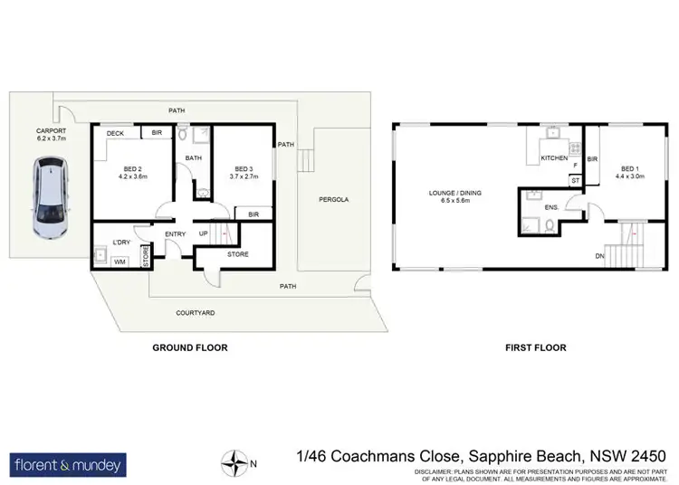 Floorplan of Homely house listing, 1 & 2/46 Coachmans Cl, Sapphire Beach NSW 2450