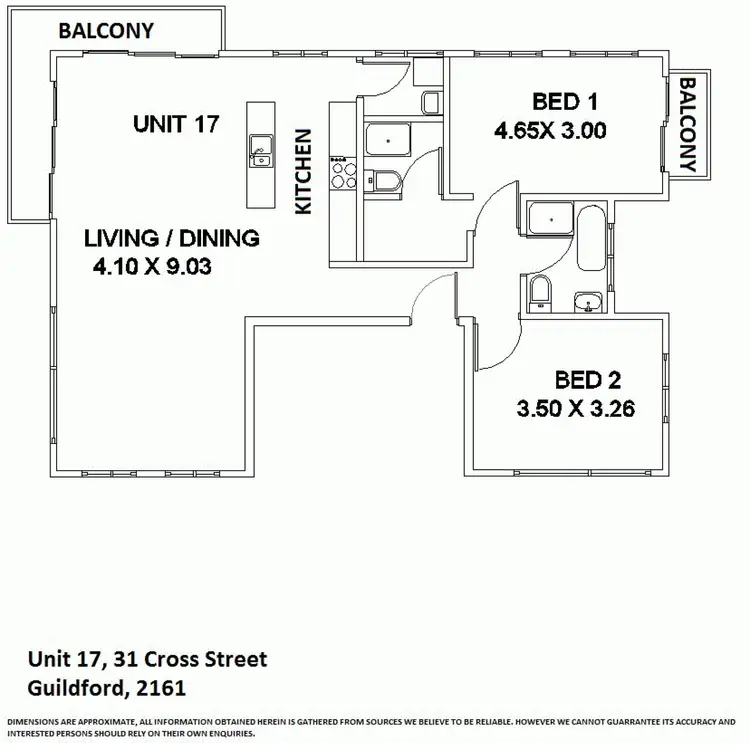 Floorplan of Homely unit listing, 29-31 29-31 Cross Street,, Guildford NSW 2161
