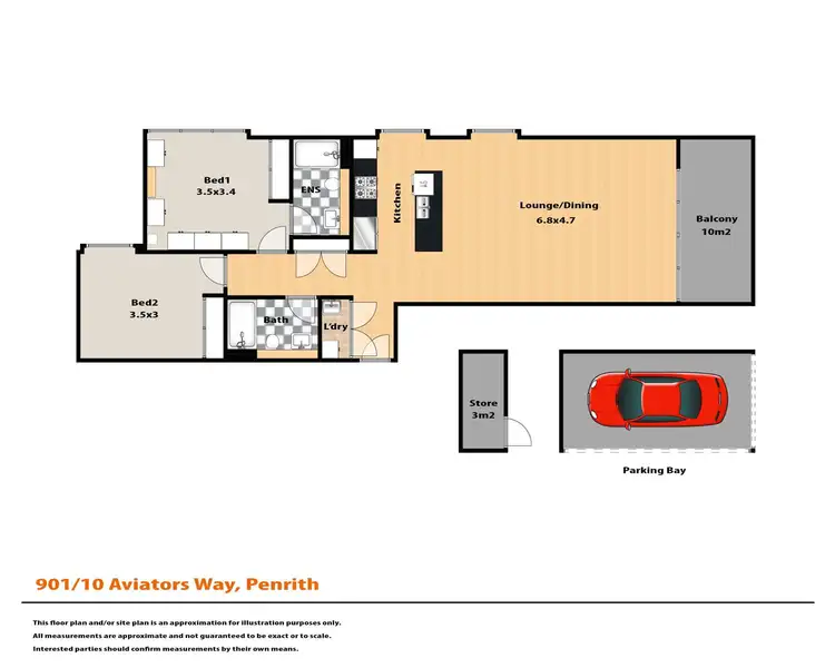 Floorplan of Homely unit listing, 901/10 Aviators Way, Penrith NSW 2750