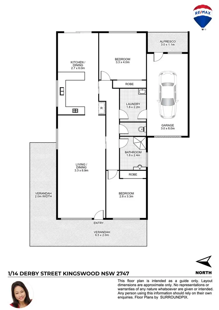 Floorplan of Homely villa listing, 1/14 DERBY STREET, Kingswood NSW 2747