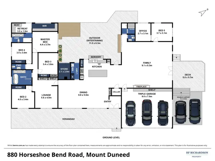 Floorplan of Homely rural property listing, 880 Horseshoe Bend Road, Mount Duneed VIC 3216