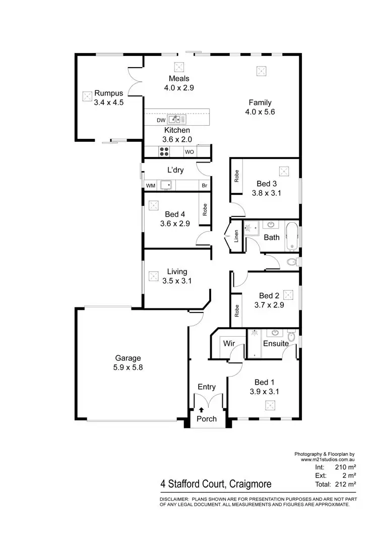 Floorplan of Homely house listing, 4 Stafford Court, Craigmore SA 5114