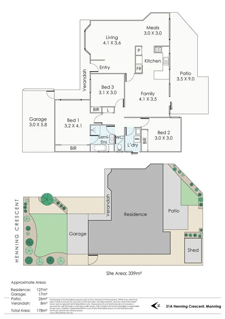 Floorplan of Homely house listing, 31a Henning Crescent, Manning WA 6152