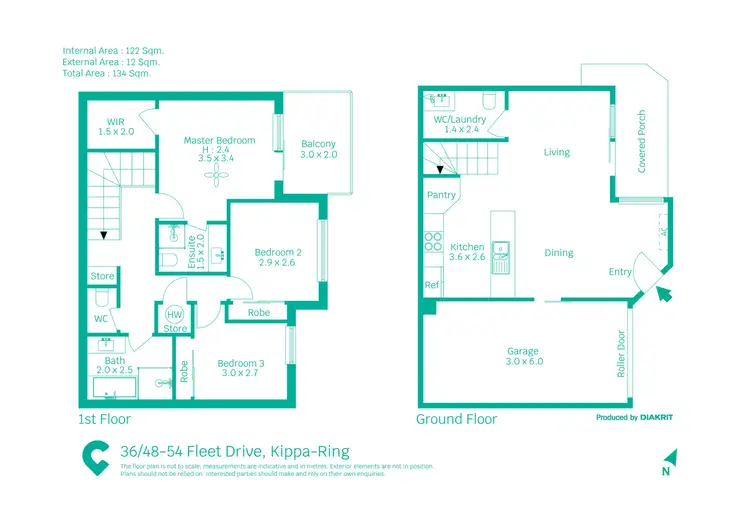 Floorplan of Homely townhouse listing, 36/48-54 Fleet Drive, Kippa-Ring QLD 4021