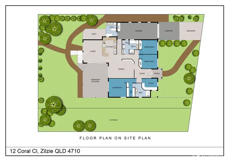 Floorplan of Homely house listing, 12 Coral Close, Zilzie QLD 4710