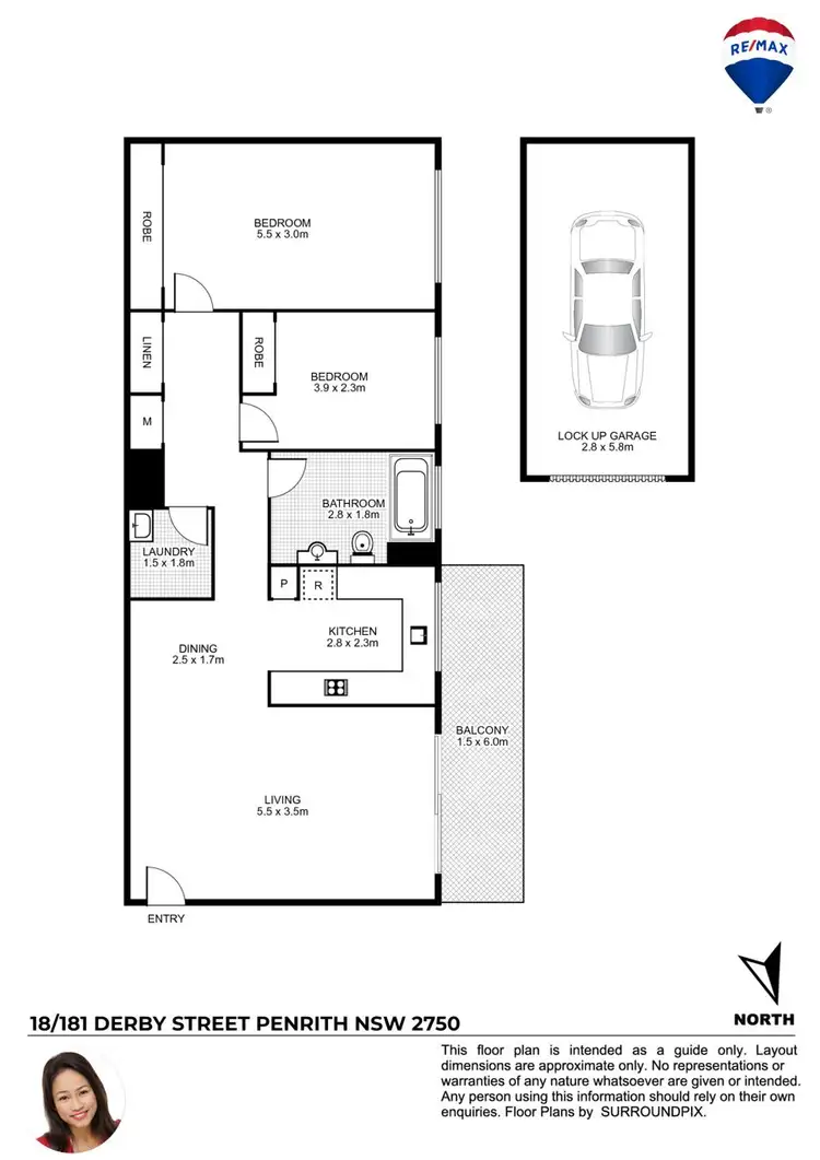 Floorplan of Homely unit listing, 18/181 DERBY STREET, Penrith NSW 2750