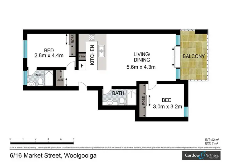 Floorplan of Homely unit listing, 6/16 Market Street, Woolgoolga NSW 2456