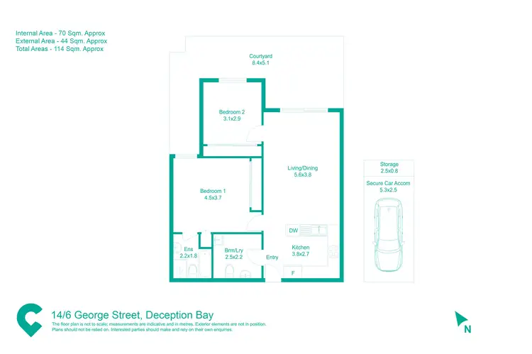 Floorplan of Homely apartment listing, 14/6 George Street, Deception Bay QLD 4508