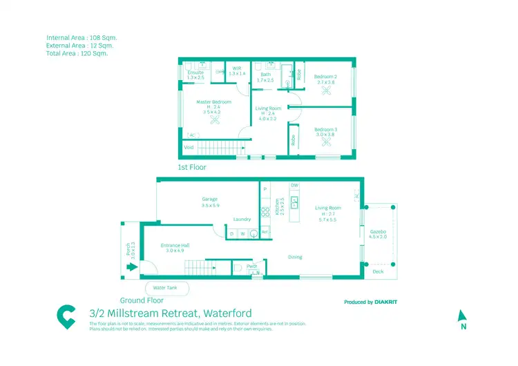 Floorplan of Homely townhouse listing, 3/2 Millstream Retreat, Waterford QLD 4133