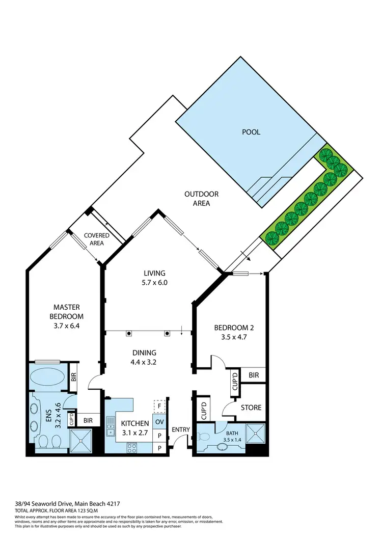 Floorplan of Homely apartment listing, 38/94 Seaworld Drive, Main Beach QLD 4217