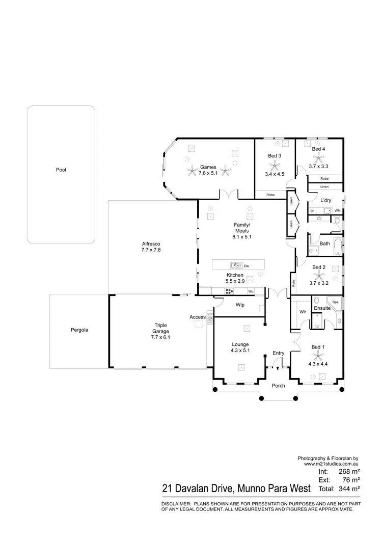 Floorplan of Homely house listing, 21 Davalan Drive, Munno Para West SA 5115