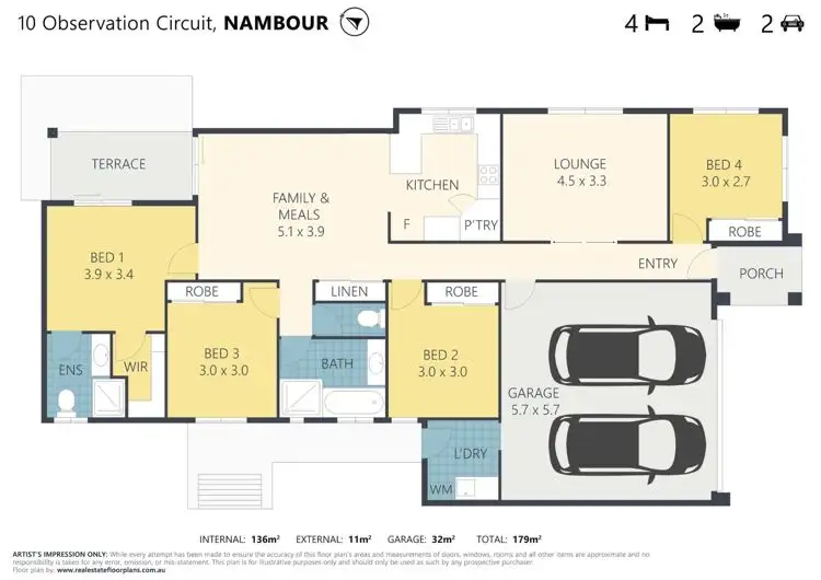 Floorplan of Homely house listing, 10 Observation Circuit, Nambour QLD 4560