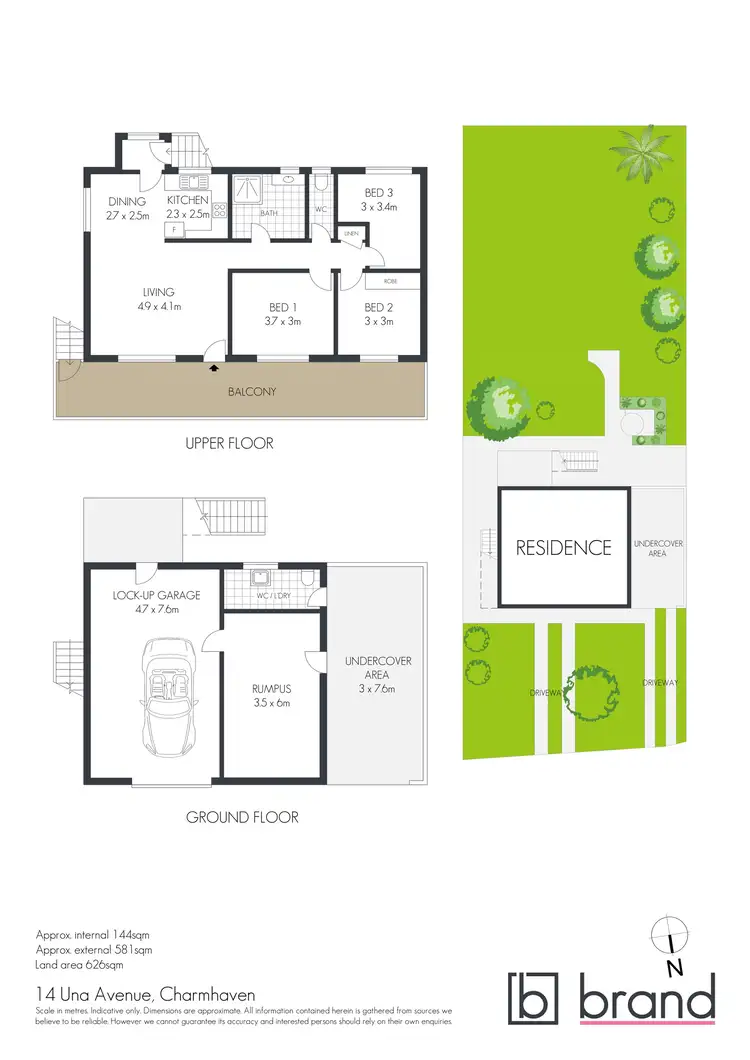 Floorplan of Homely house listing, 14 Una Avenue, Charmhaven NSW 2263