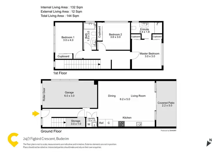 Floorplan of Homely townhouse listing, 24/7 Figbird Crescent, Buderim QLD 4556