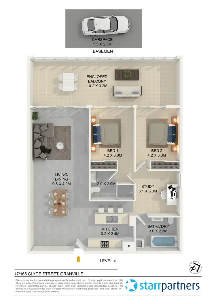 Floorplan of Homely unit listing, 17/165 Clyde Street, Granville NSW 2142