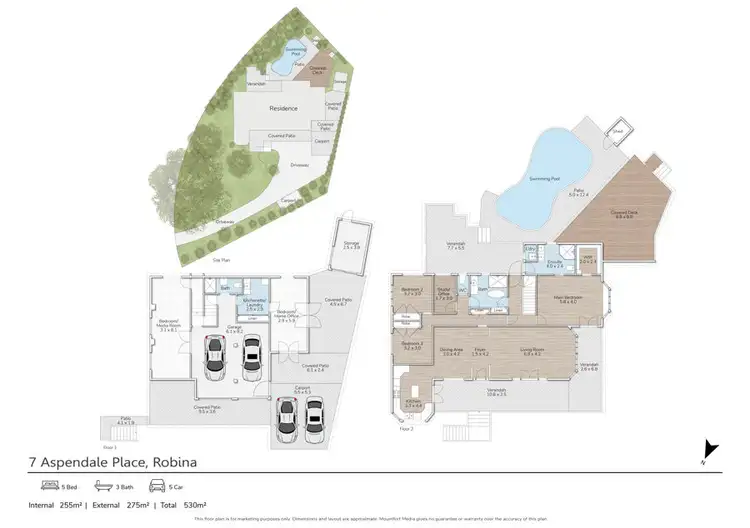 Floorplan of Homely house listing, 7 Aspendale Place, Robina QLD 4226